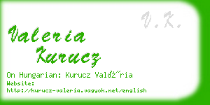 valeria kurucz business card